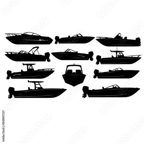 Wallpaper Mural silhouette of boats Torontodigital.ca
