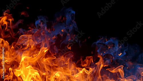 Vibrant Abstract Heat and Energy Burst Fiery Flames and Glowing Embers overlay