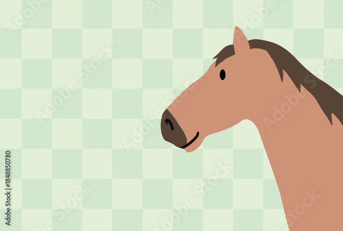 馬, 年賀状, 和風, 和柄, 新年, 動物, クリスマス, うま, ベクター, イラスト