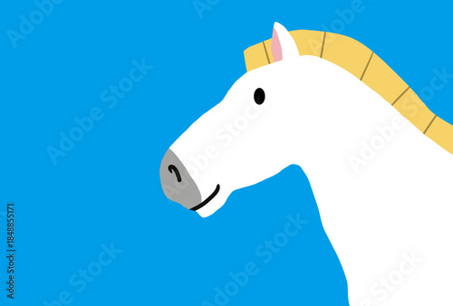 馬, 年賀状, 和風, 和柄, 新年, 動物, クリスマス, うま, ベクター, イラスト