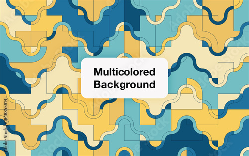 Multicolored Geometric Experimental Background Composition