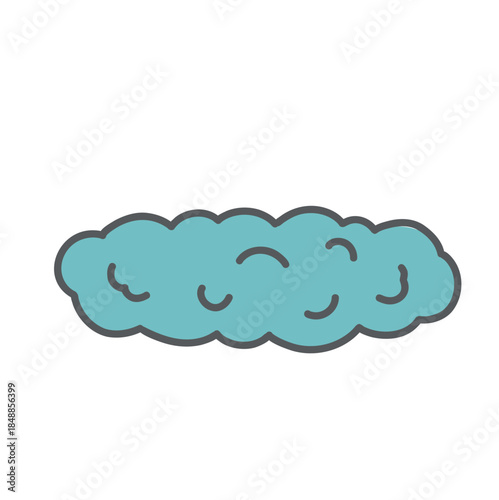 ブリストルスケール Type 2（硬い便・ゴツゴツしたソーセージ状）のイラスト