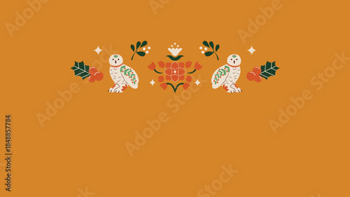  Red Green and Yellow Folksy Christmas Somber Greetings Christmas Presentation
