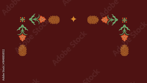  Red Green and Yellow Folksy Christmas Somber Greetings Christmas Presentation