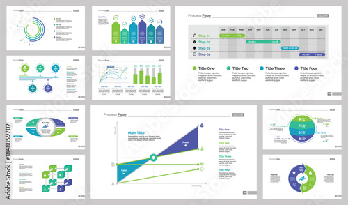 Ten Business Slide Templates Set