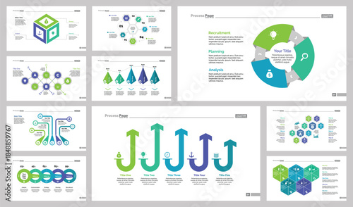 Ten Training Slide Templates Set