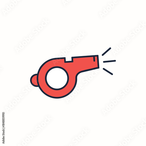 Whistle icon logo flat vector design