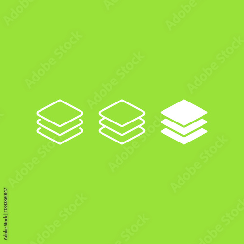 Types of Layer icon logo flat vector design