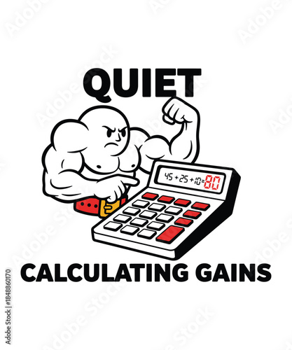 Gym Design, Gym Gifts, Weightlifting Design, Quiet I'm Doing Math Graphic Design, Funny Powerlifter Gifts, Trainer Lifting Gift T Shirt.