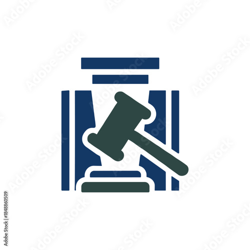 Judge icon logo flat vector design