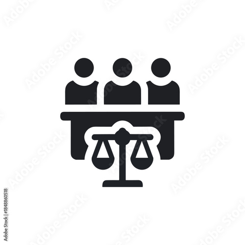 Jury icon logo flat vector design