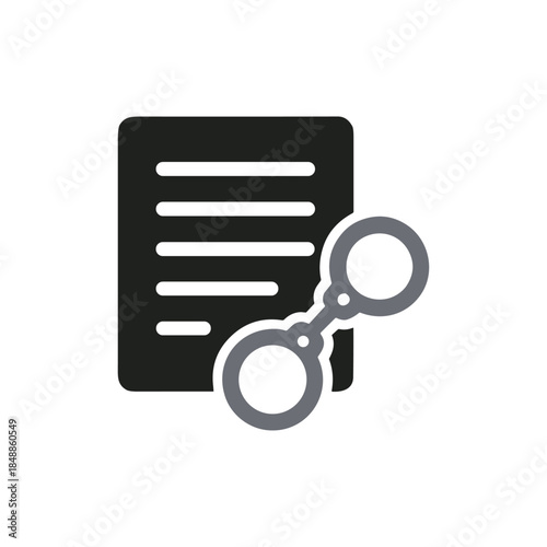 Arrest warrant icon logo flat vector design