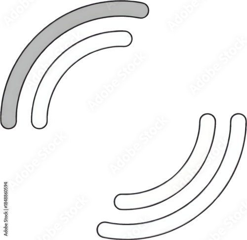 Abstract representation of wireless signal strength or connectivity status.