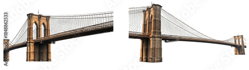 Panel kuchenny z motywem Brooklyn Bridge isolated, PNG