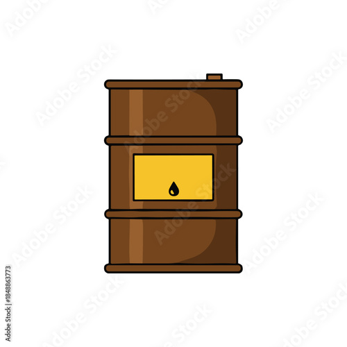 Crude oil barrel icon logo flat vector design