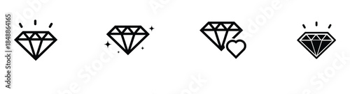 Luxury diamond silhouettes collection featuring diverse sparkle designs