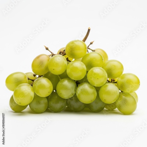 Fresh cluster of green grapes