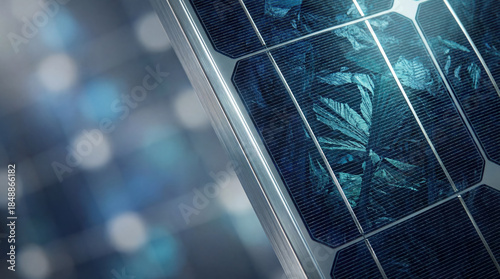 Macro Texture of Solar Panel Capturing Sunlight for Sustainable Energy Generation