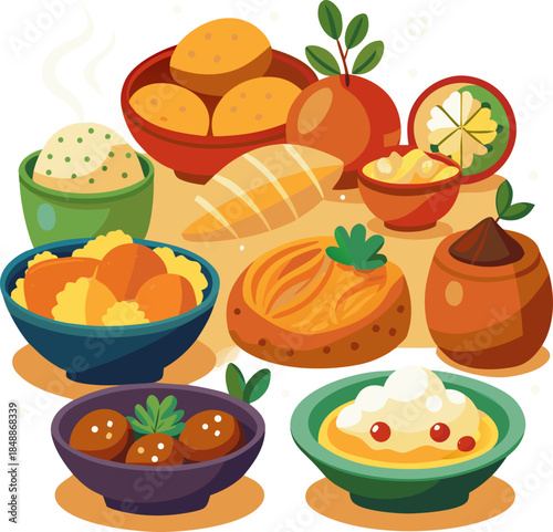 Potatoes in traditional global dishes (gnocchi, samosa, aloo tikki, etc.)