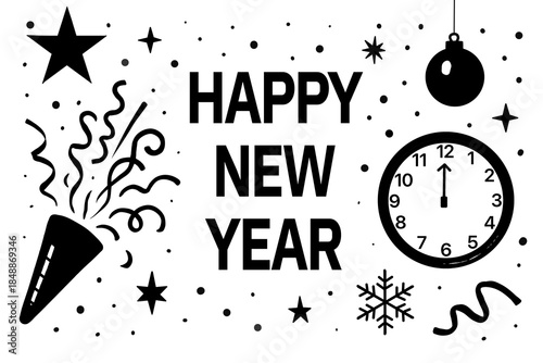 Happy New Year greeting card_3