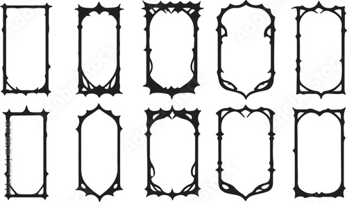 Gothic Ornate Frame Set – Dark Decorative Borders for Fantasy, Horror, Medieval, and Vintage Design