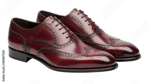 Wallpaper Mural Elegant burgundy leather Oxford shoes isolated PNG, classic men s footwear for formal occasions and professional attire on transparent background Torontodigital.ca