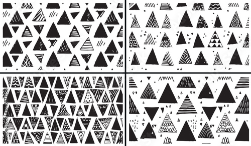 Triangle Vector Pattern, Geometric Shape Design, Seamless Abstract Background, Modern Triangle Texture, Minimal Geometry Art, Repeating Shape Pattern, Abstract Surface Design, Black White Geometry, Gr
