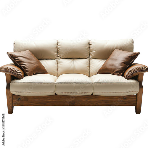 leather armchair isolated on white