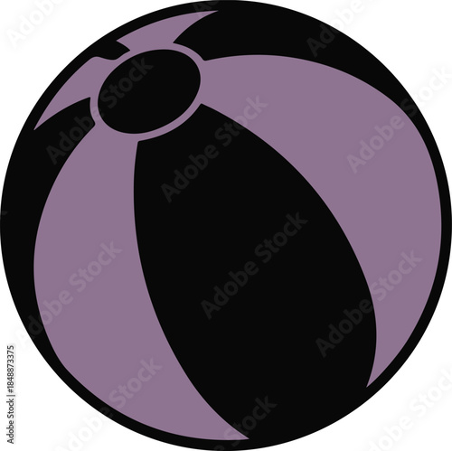 Purple and Black Vector Graphic Icon, Modern Minimalist Design Element for UI/UX Projects and Web Applications