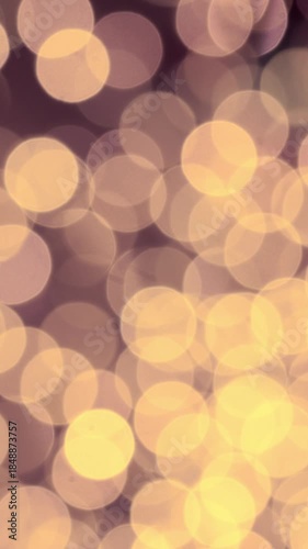 blurred Christmas golden Bokeh Lights Background: Abstract Soft Glow and twinkling effect, none AI