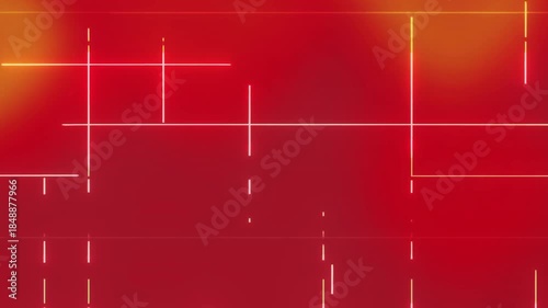 Geometric Abstraction: A captivating dance of lines and colors, an abstract composition of intersecting lines set against a vibrant red backdrop, a visual exploration of modern design and creativity.