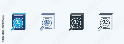 Data Research Multiple Style Icon Collection