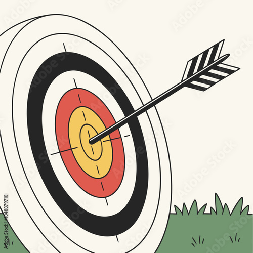 Arrow hitting the bullseye