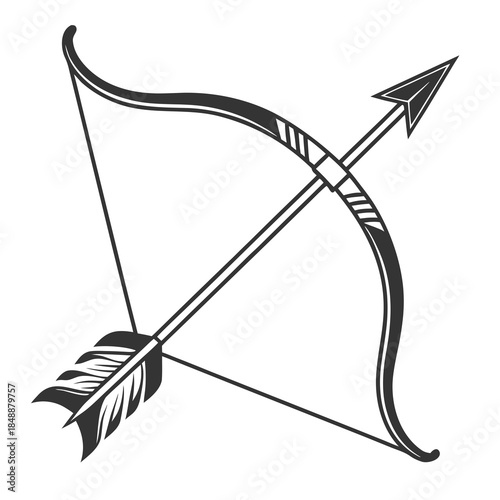 Bow and arrow illustration