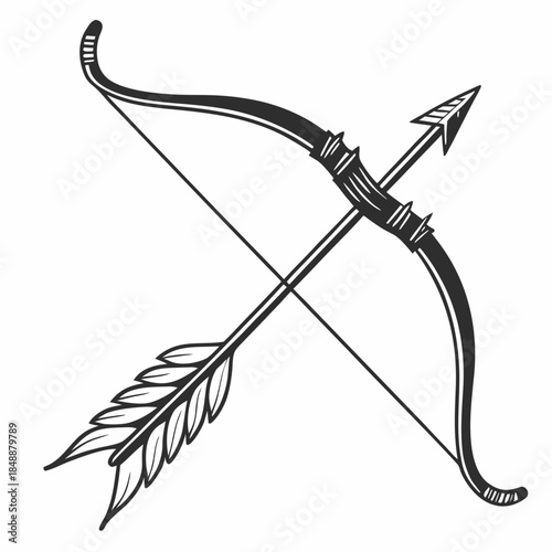 Traditional bow and arrow