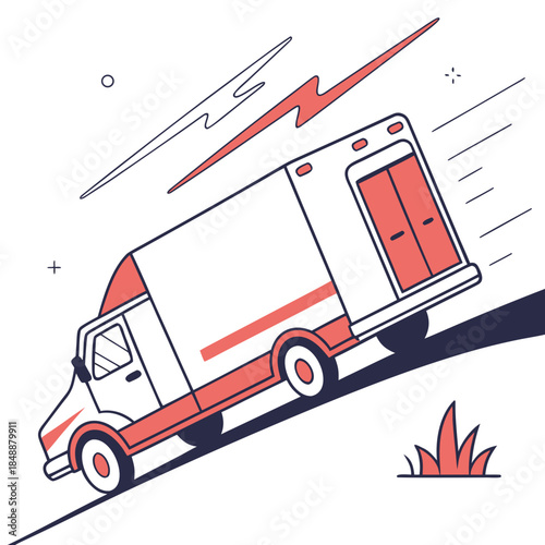 Emergency vehicle in motion