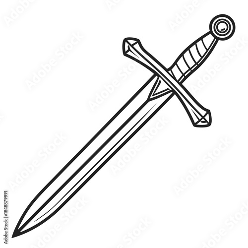Illustrated medieval sword