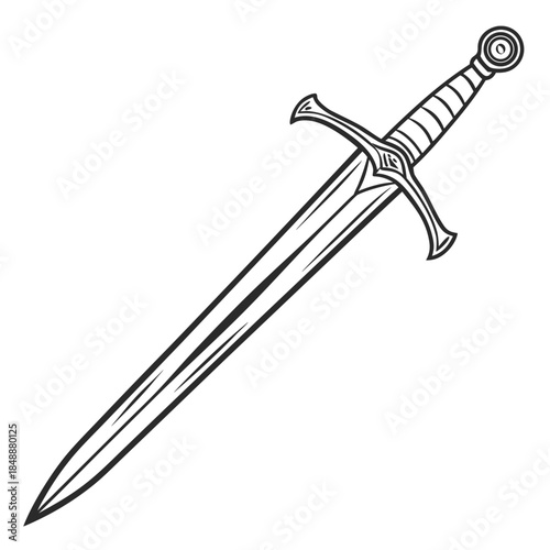 Ancient sword with ornate handle