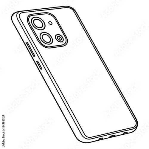 Modern smartphone with triple camera setup