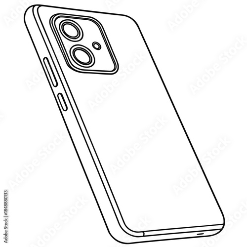 Modern smartphone with dual camera setup