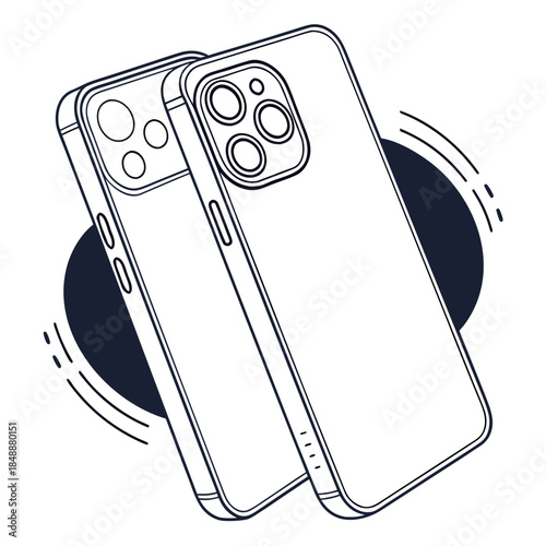 Smartphones on wireless chargers