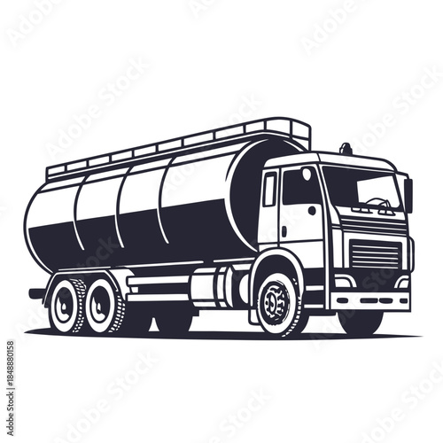 Cargo truck transporting liquid