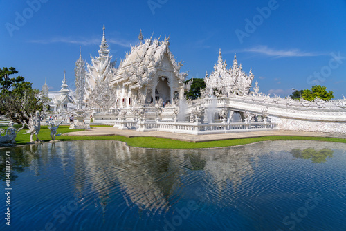 White Temple known as Wat Rong Khun, in Chiang Rai, Thailand.