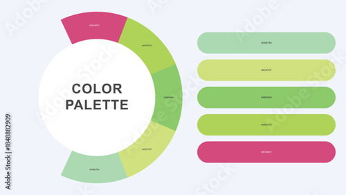 Pastel Color Palette Infographic – Modern Circular Chart with Hex Codes Vector