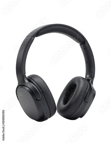 Wireless headphones are placed on a flat surface in a simple setting showing a modern design and a focus on functionality