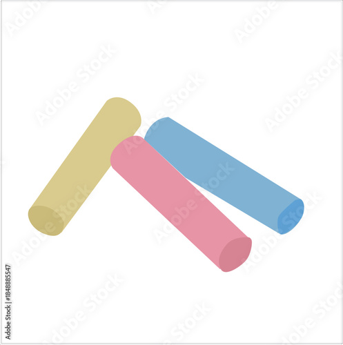 colored chalk.  colorful chalk.Pieces of chalk Icon design, 
