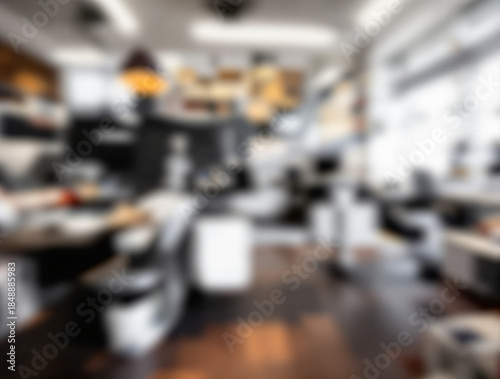 Wallpaper Mural Abstract blurred office interior room. blurry working space with defocused effect. use for background or backdrop in business concept Torontodigital.ca