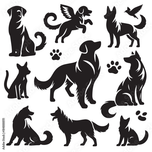 The Shape of a Good Dog  or dog silhouette