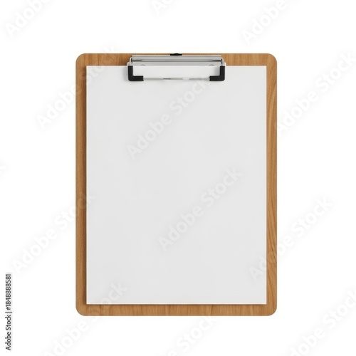 blank clipboard with blank paper