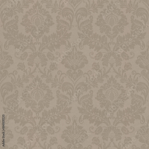 Beige Damask Fabric Texture